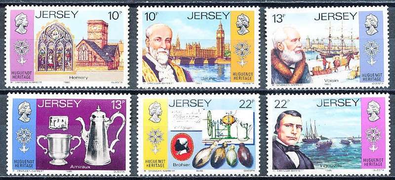 JERSEY   - 1985   Hugoenot Haritage     FULL SET    -  FINE  MINT
