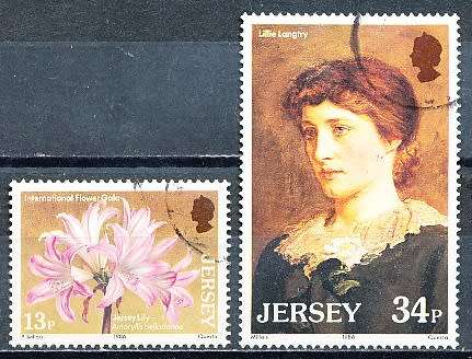 JERSEY   - 1986   Jersey Lilies    FULL SET    -  FINE  USED