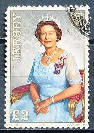 JERSEY   - 1991   Queen Elizabeth II   2 POUNDS   -  FINE  USED