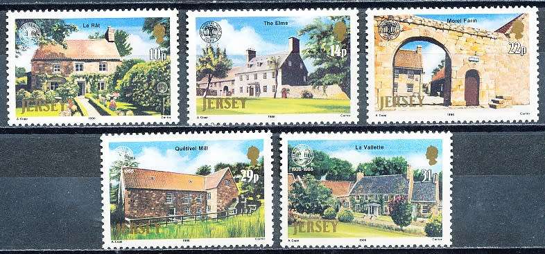 JERSEY   - 1986  National Trust of Jersey    FULL SET    -  FINE  MINT