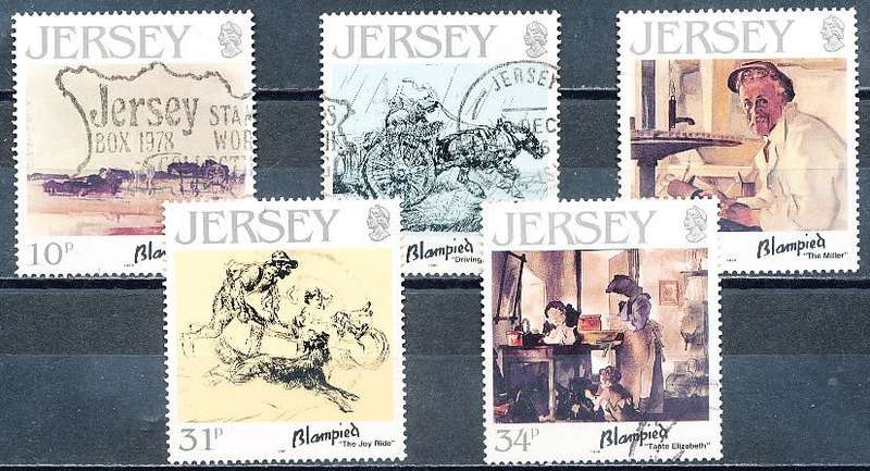 JERSEY   - 1986  Birth of Edmond Blampieds    FULL SET    -  FINE USED