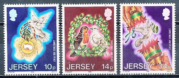 JERSEY   - 1986  Christmas Stamps   FULL SET    -  FINE USED