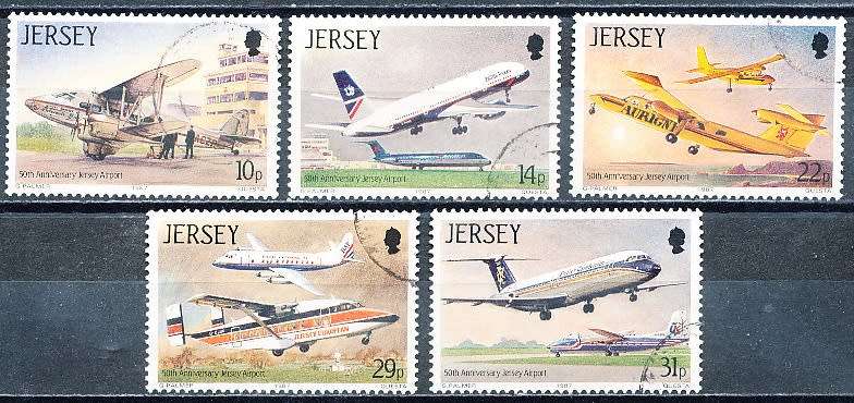 JERSEY   - 1987  Jersey Airport  FULL SET    -  FINE USED