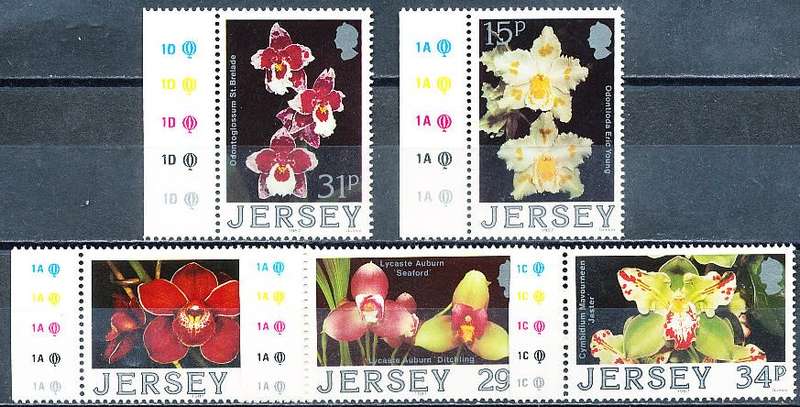JERSEY   - 1987   Jersey Orchids  FULL SET    -  FINE MINT