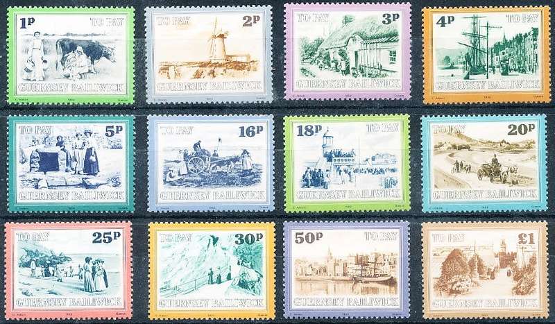 GUERNSEY   - 1982   POSTAGE DUE   COMPLETE   SET -   FINE  MINT
