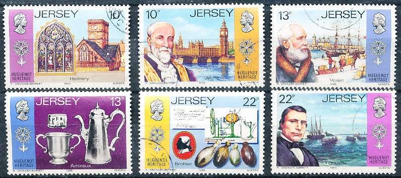 JERSEY   - 1985   Hugoenot Haritage     FULL SET    -  FINE  USED