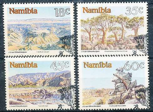 NAMIBIA   1990   -  Namibia Landscapes  COMPLETE SET  -  FINE CTO USED