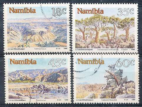 NAMIBIA   1990   -  Namibia Landscapes  COMPLETE SET  -  FINE  USED