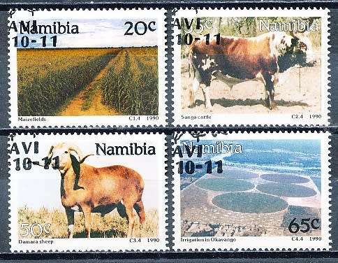 NAMIBIA   1990   -  Farming  COMPLETE SET  -  FINE CTO USED