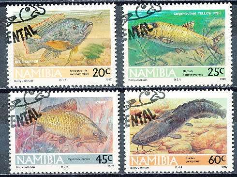 NAMIBIA   1992   -  Freshwater Angling  COMPLETE SET  -  FINE  CTO USED