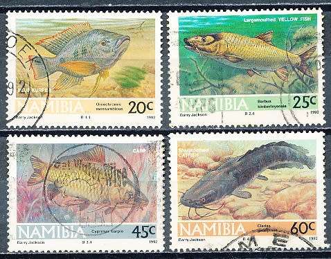 NAMIBIA   1992   -  Freshwater Angling  COMPLETE SET  -  FINE  USED