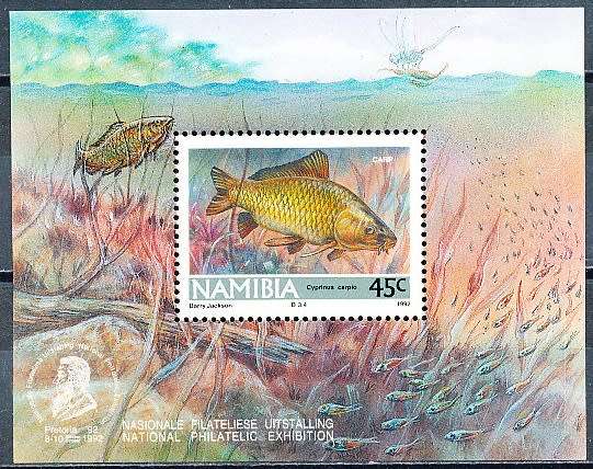 NAMIBIA   1992   -  Freshwater Angling  MINI-SHEET  -   FINE MINT