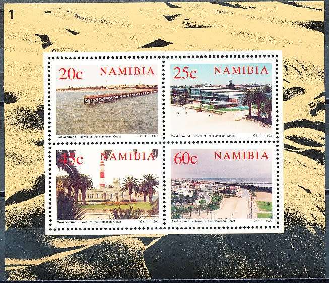 NAMIBIA   1992   -  Anniversary of Swakopmund  MINI-SHEET  -  FINE  MINT