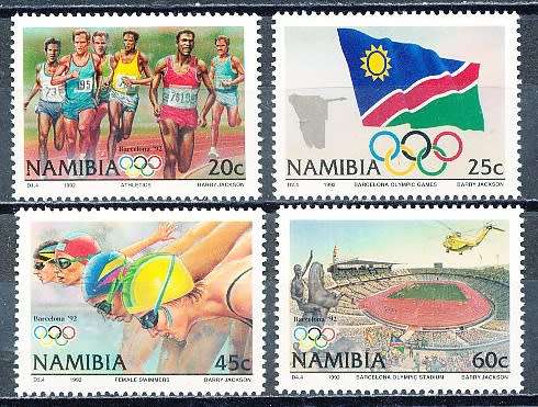 NAMIBIA   1992   -   Olympic Games - Barcelona, Spain   COMPLETE SET  -  FINE  MINT