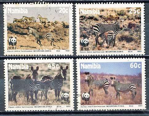 NAMIBIA   1991   -  Mountain Zebra  COMPLETE SET  -  FINE USED