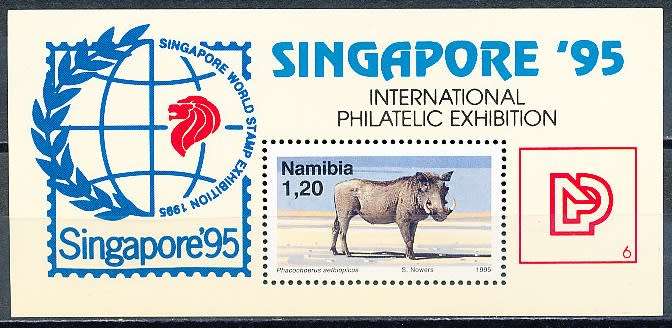 NAMIBIA   1995   -  Exhibition `Singapore `95` - Singapore  MINI-SHEET  -  FINE MINT