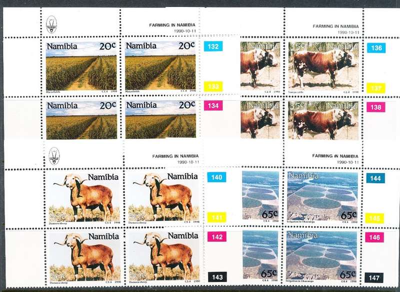 NAMIBIA   1990   -  Farming   SET CONTROLS -  FINE MINT