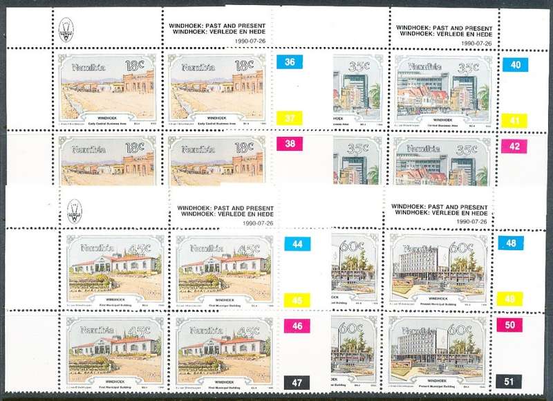 NAMIBIA   1990   -  Anniversary of Windhoek  SET CONTROLS -  FINE MINT