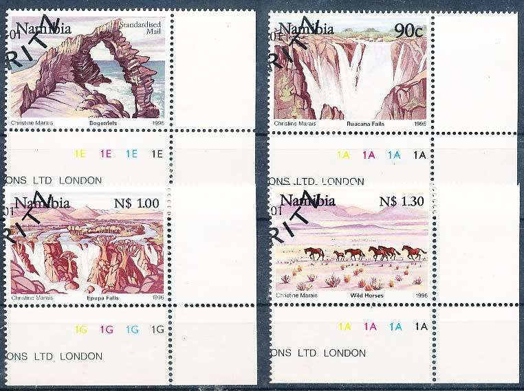 NAMIBIA   1996   -    Tourism  COMPLETE  SET  -  FINE  CTO USED