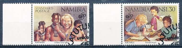 NAMIBIA   1996   -  Anniversary of UNICEF  COMPLETE  SET  -  FINE  CTO USED