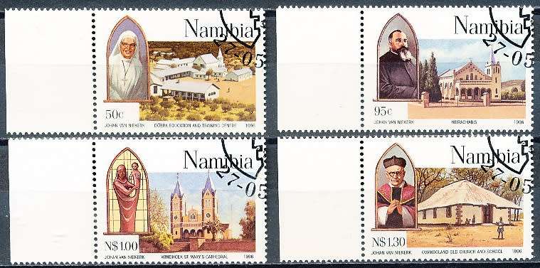 NAMIBIA   1996   -  Catholic Missions in Namibia  COMPLETE  SET  -  FINE  CTO  USED