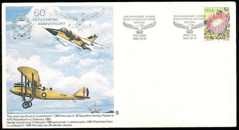 RSA   -  SA  AIR FORCE  FLIGHT COVER  no 5