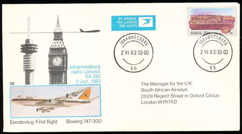 RSA   -  SAA  COVER   no 38   -   FINE ITEM
