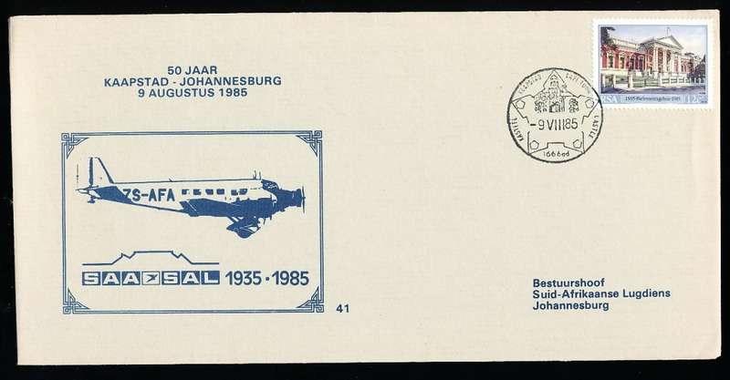 RSA   -  SAA  COVER   no 41   -   FINE ITEM