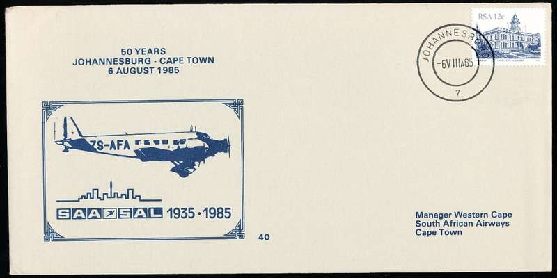 RSA   -  SAA  COVER   no 40   -   FINE ITEM