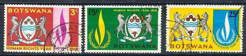 BOTSWANA  1968  -  Human Rights Year  SET     - FINE  CTO USED