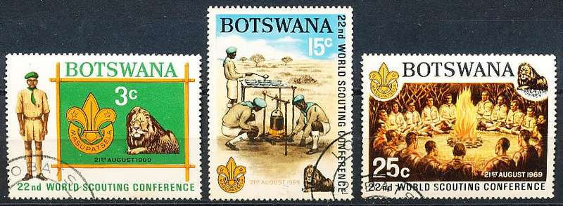 BOTSWANA  1969  -  World Scout Conference, Helsinki  SET     - FINE  CTO USED