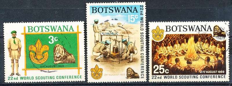 BOTSWANA  1969  -  World Scout Conference, Helsinki  SET     - FINE   USED