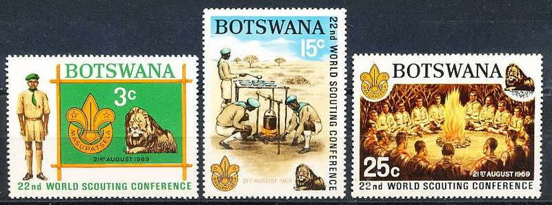 BOTSWANA  1969  -  World Scout Conference, Helsinki  SET     - FINE   MINT