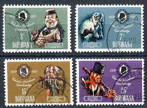 BOTSWANA  1970  -  Charles Dickens   SET     - FINE  CTO USED