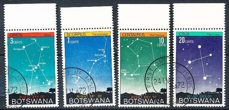 BOTSWANA  1972  -  `Night Sky`    SET     -  FINE  CTO  USED