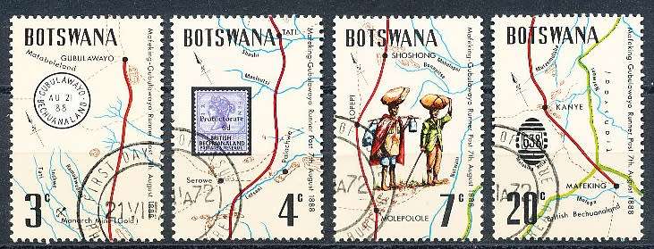 BOTSWANA  1972  -   Mafeking-Gubulawayo Runner Post    SET     -  FINE  CTO  USED