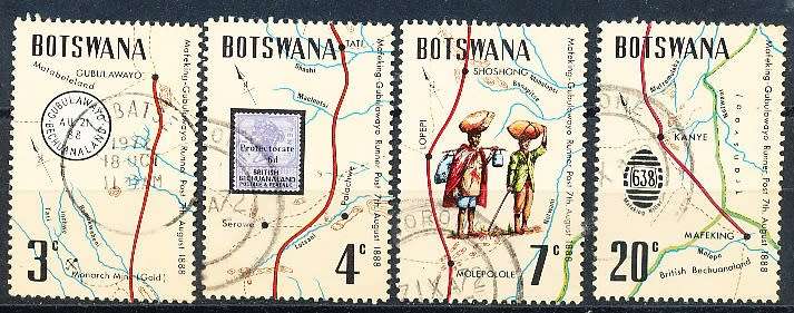 BOTSWANA  1972  -   Mafeking-Gubulawayo Runner Post    SET     -  FINE   USED