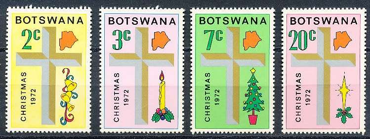 BOTSWANA  1972  -   Christmas   SET     -  FINE  MINT