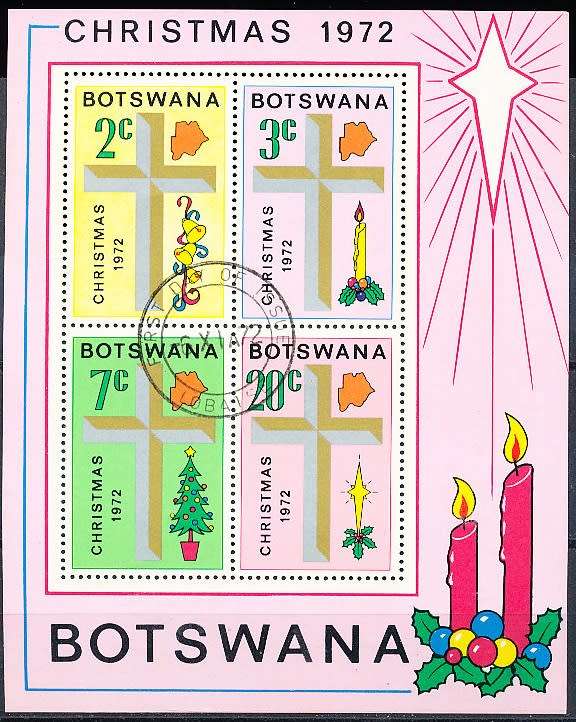 BOTSWANA  1972  -   Christmas  MINI-SHEET    -  FINE  CTO USED
