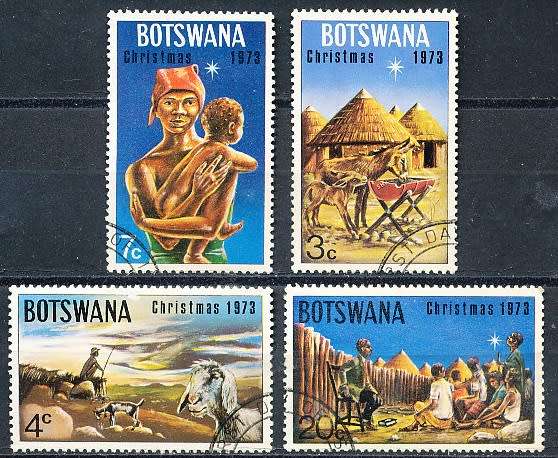 BOTSWANA  1973  -    Christmas  SET     -  FINE  CTO USED