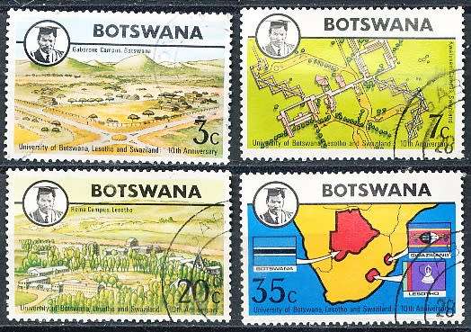 BOTSWANA  1974  -     University of Botswana, Lesotho and Swaziland  SET     -  FINE  CTO USED