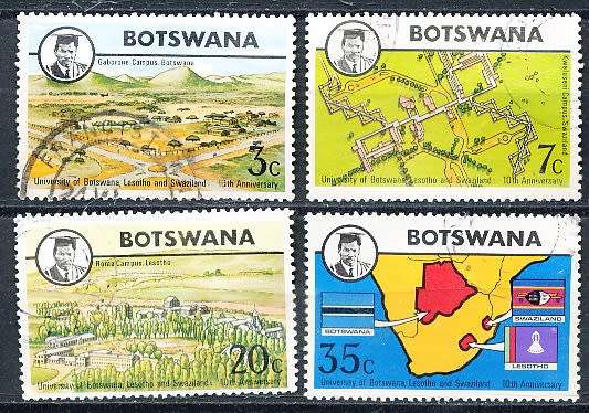 BOTSWANA  1974  -     University of Botswana, Lesotho and Swaziland  SET     -  FINE   USED