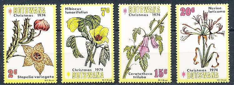 BOTSWANA  1974  -  Christmas  SET    - FINE  MINT