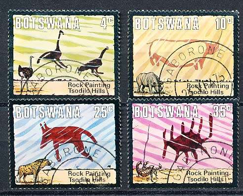 BOTSWANA  1975  -  Rock Paintings, Tsodilo Hills  SET    -  FINE  CTO USED