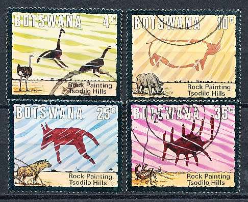 BOTSWANA  1975  -  Rock Paintings, Tsodilo Hills  SET    -  FINE  CTO USED