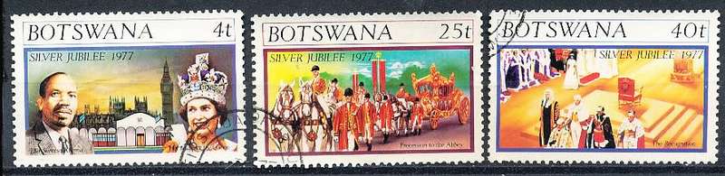 BOTSWANA  1977  -   Reign of Queen Elizabeth II   SET    -  FINE  CTO USED