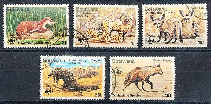 BOTSWANA  1977  -   Diminishing Species   SET    -    FINE CTO USED