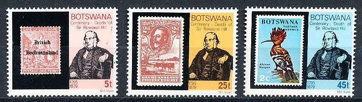 BOTSWANA  1979  -    Sir Rowland Hill   SET    -    FINE  MINT