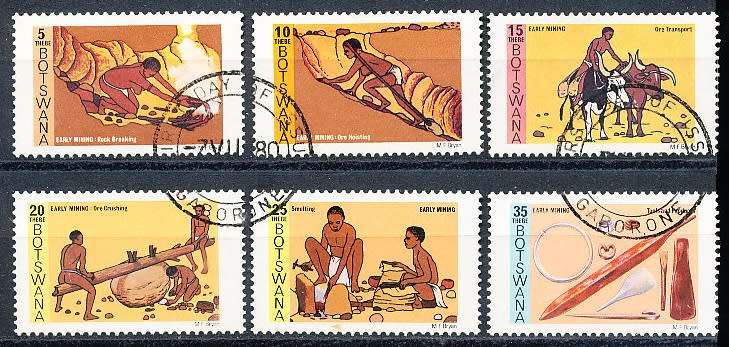 BOTSWANA  1980  -   Early Mining   SET    -    FINE  CTO  USED