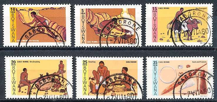 BOTSWANA  1980  -   Early Mining   SET    -    FINE  CTO  USED